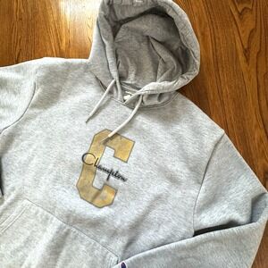 Vintage Y2K Champion Reverse Weave Sweatshirt Gold Logo Flag Patch Size‎ XL